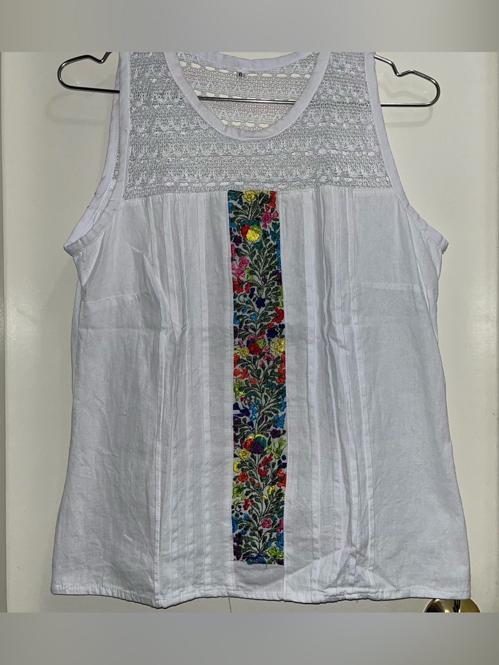 Mexican sleeveless top women's clothing large